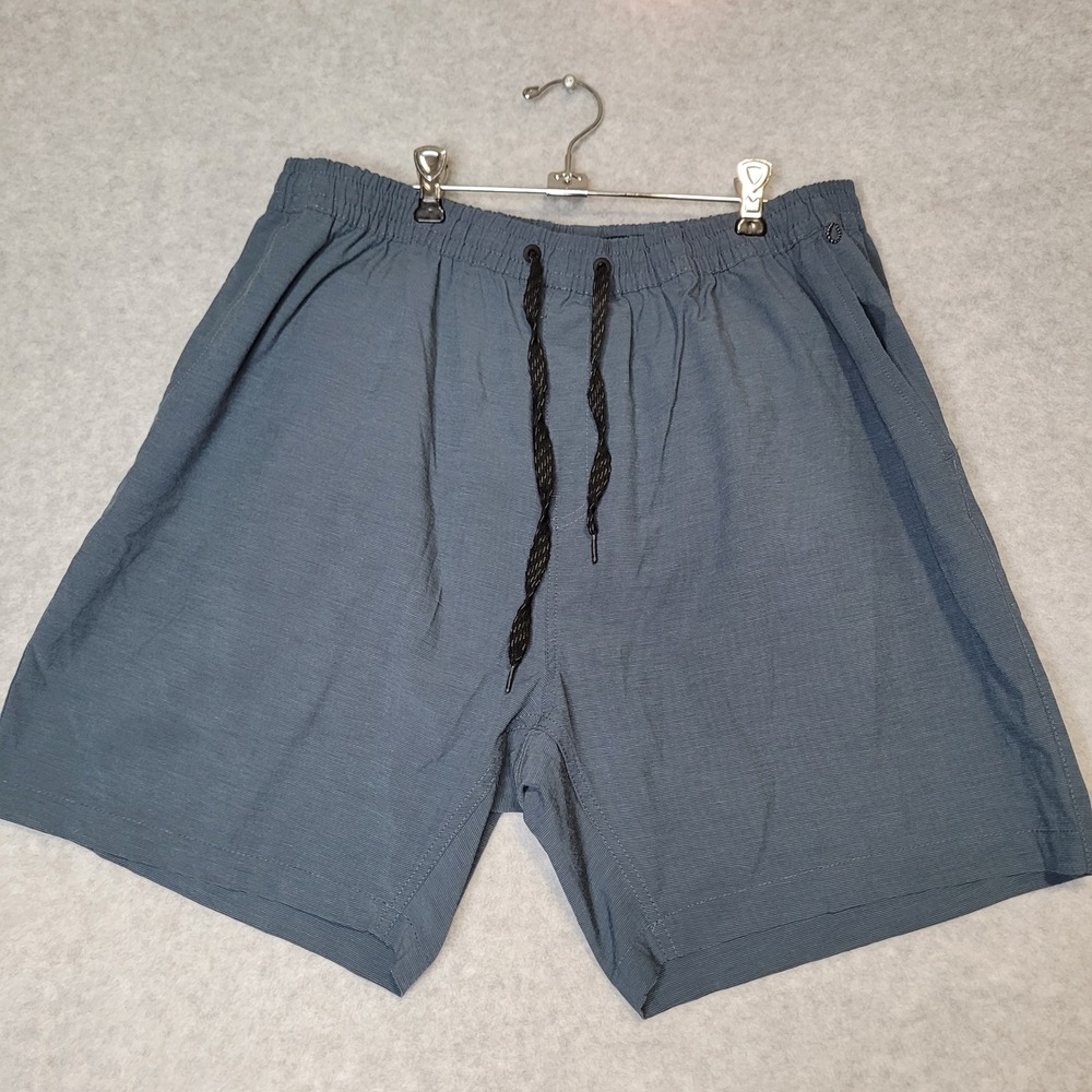 Burnside Mens Hybrid Shorts Blue Gray XXL Elastic Waist Drawstring